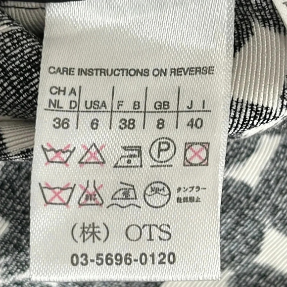 MaxMara Cotton Blend Print 4 Button Jacket - Size 6 - Picture 9 of 10